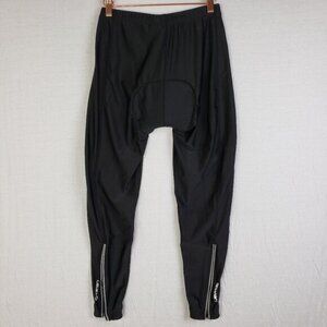 Canari Cycling Tights Leggings Black size M Ankle Zipper